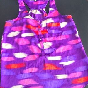 Collective Concepts  Sleeveless Tank Top Blouse Size  M purple multicolor